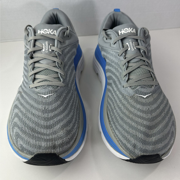 Hoka One One Gaviota 5 Gray Blue Walking Running Shoes Men's Size 15 D Sneakers - Picture 4 of 13